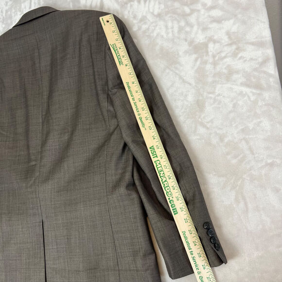 Chaps Ralph Lauren Blazer Mens 43 Brown Two Button Sport Coat Career Work Preppy - Picture 9 of 12